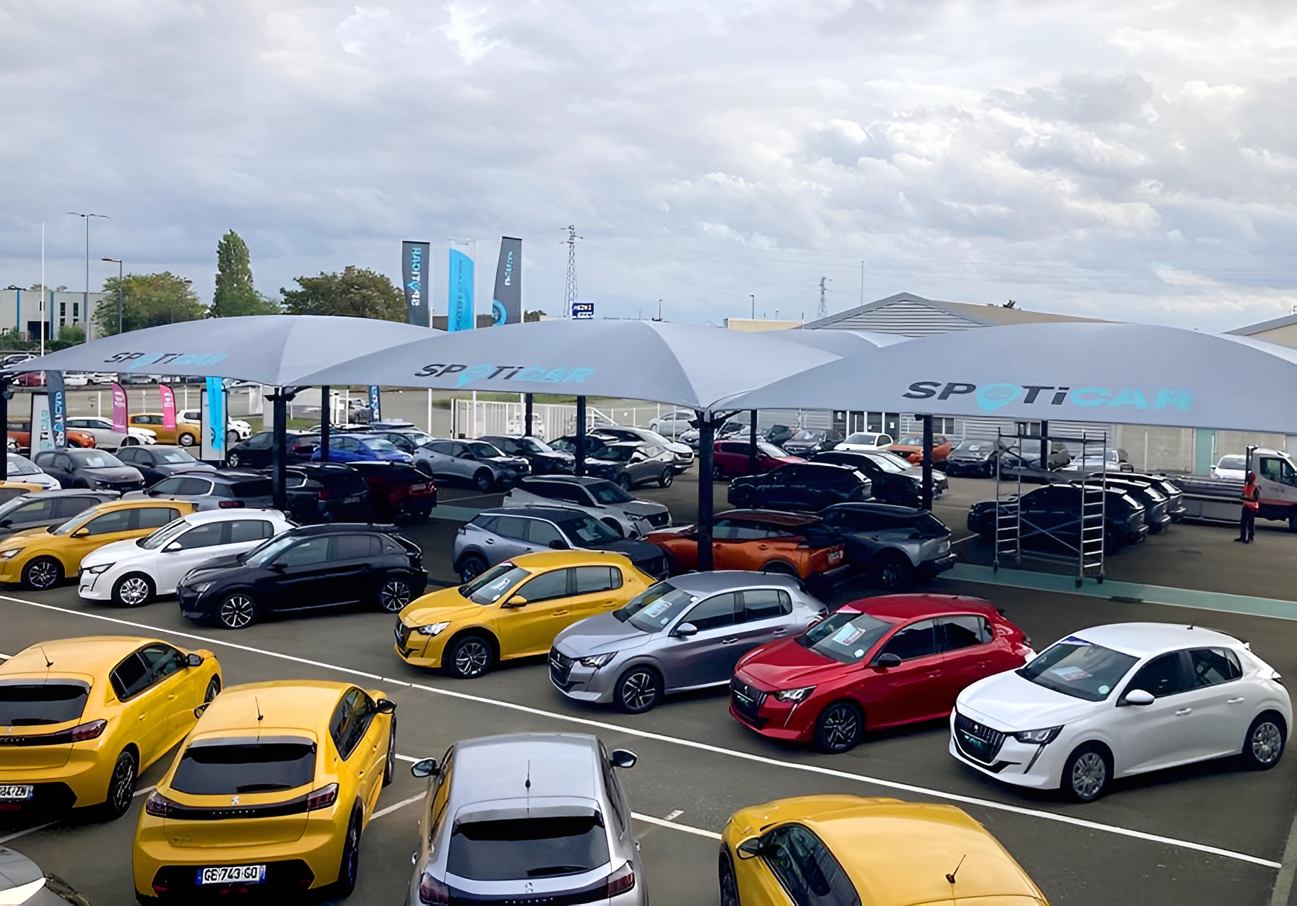 Abris pour parc automobile durable
