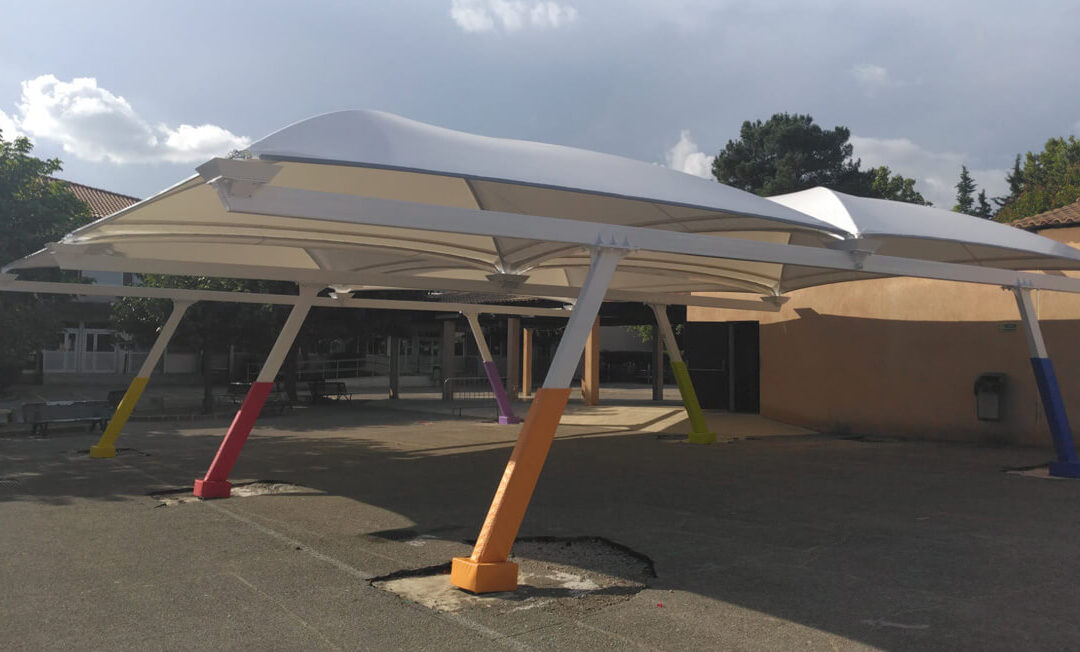 Installation de préaux d&rsquo;école