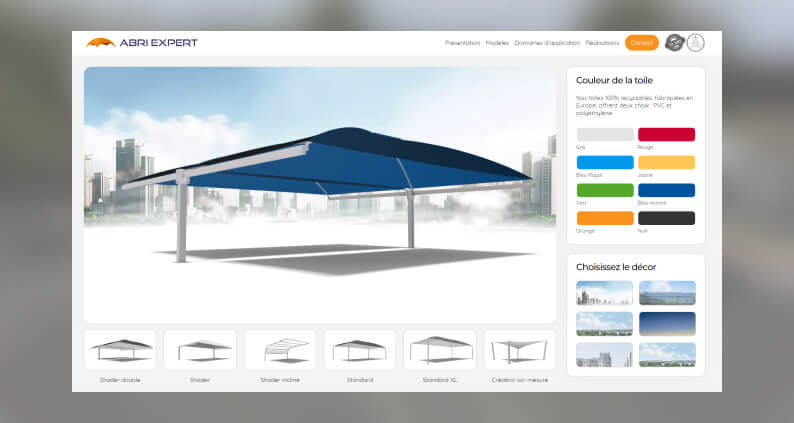 Personnalisez votre structure metallo-textile